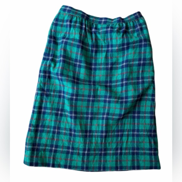 Pendleton Dresses & Skirts - Pendleton Blue and Green Plaid Skirt